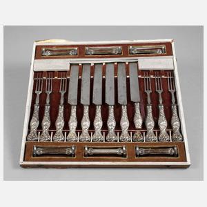 Biedermeier Besteck Silber im Originalkarton