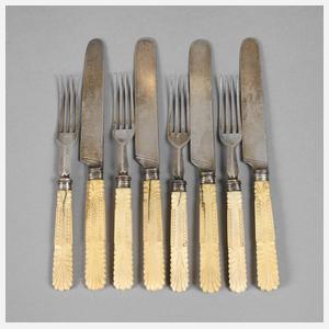 Vier klassizistische Essbestecke