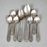 Konvolut von acht Silberlöffeln
