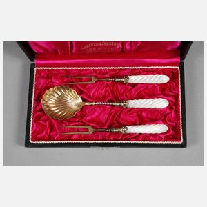 Drei Vorlegeteile Silber im Originaletui