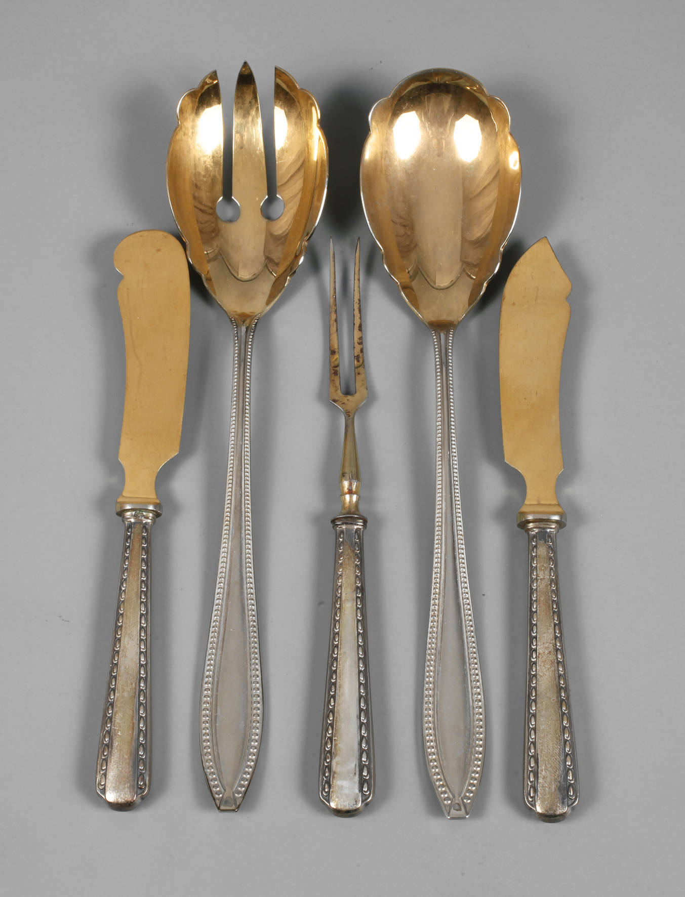 Drei und Zwei Vorlegeteile Art Déco