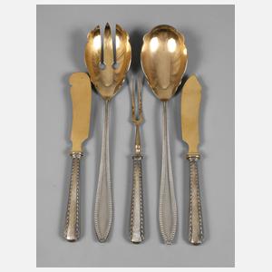 Drei und Zwei Vorlegeteile Art Déco