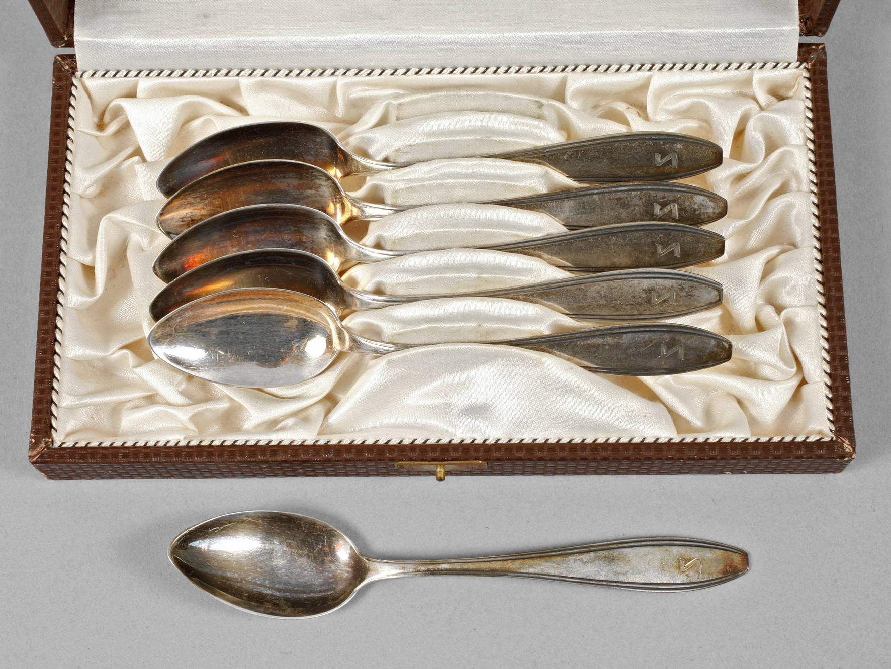 Silber Sechs Kaffeelöffel Art Déco