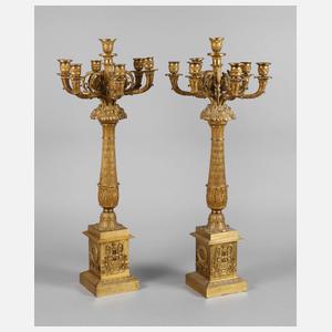 Paar große klassizistische Kandelaber