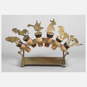 Sechs Flaschenstopfen Art Déco