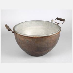 Große Kupferschüssel mit Warmhaltefunktion