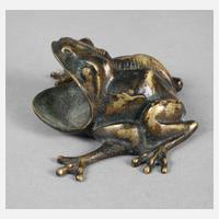 Bronze Frosch als Aschenbecher111