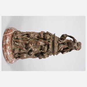 Bronze Deckelgefäß ”Raub der Sabinerinnen”