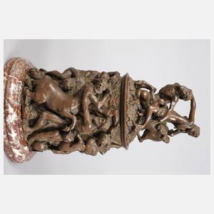 Bronze Deckelgefäß ”Raub der Sabinerinnen”