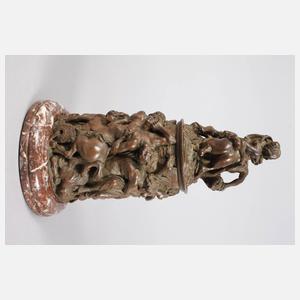 Bronze Deckelgefäß ”Raub der Sabinerinnen”