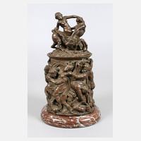 Bronze Deckelgefäß ”Raub der Sabinerinnen”111