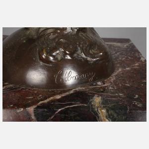 Bronze Fortuna mit Füllhorn auf Schicksalsrad