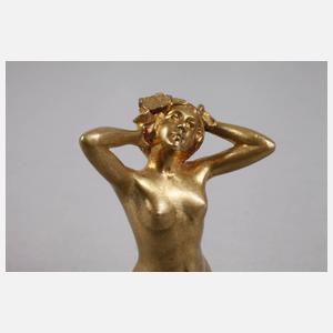 Kleinbronze kniender Akt