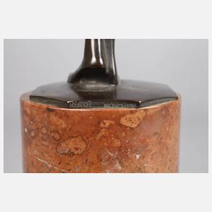 Mädchenbronze ”Haareflechtende”