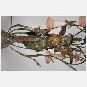 Große figürliche Salonlampe