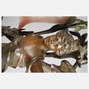 Große figürliche Salonlampe