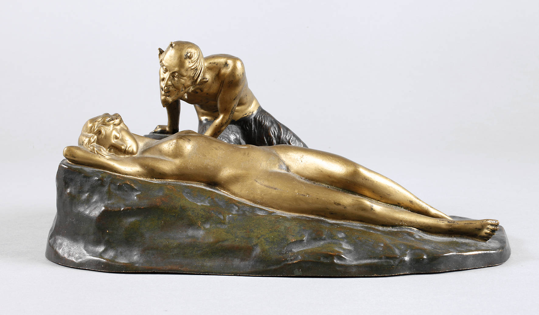 Skulptur Faun und Nymphe