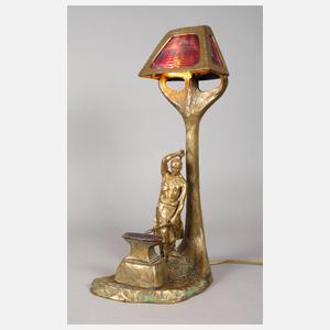 Tischlampe mit figürlichem Lampenfuß