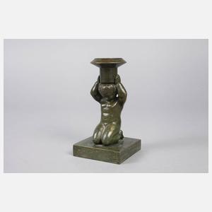 Jugendstil Kerzenleuchter als Putto