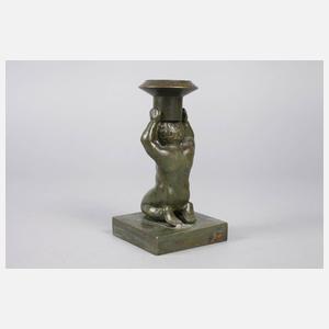 Jugendstil Kerzenleuchter als Putto