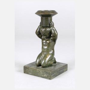Jugendstil Kerzenleuchter als Putto