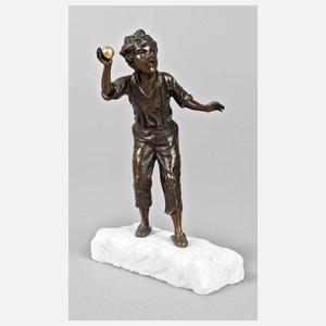 Kleinbronze junger Ballspieler