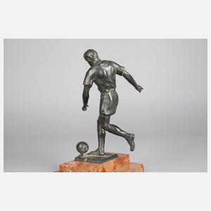 Bronze Fußballspieler