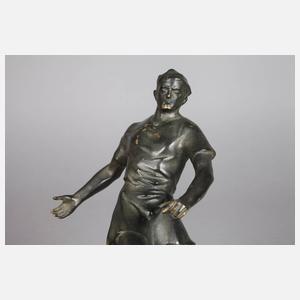 Bronze Fußballspieler