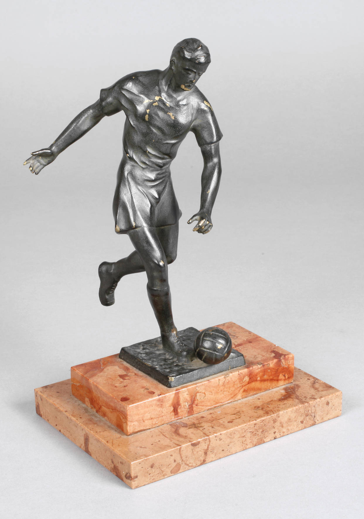 Bronze Fußballspieler