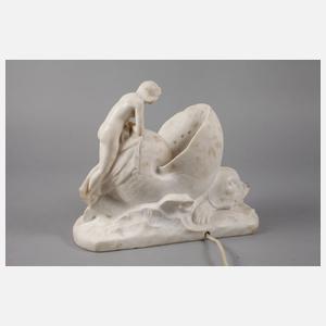Gotthilf Jäger Lampe Nautilusmuschel und Delfin