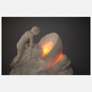 Gotthilf Jäger Lampe Nautilusmuschel und Delfin