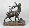 Bronze röhrender Hirsch