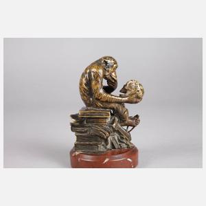 Hugo Reinhold, Bronze Affe ”Eritis Sicut Deus”