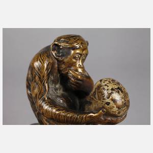 Hugo Reinhold, Bronze Affe ”Eritis Sicut Deus”