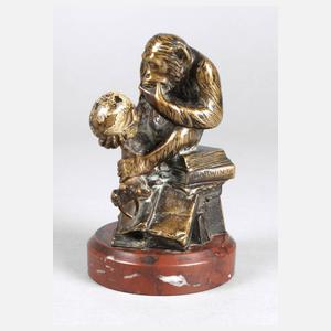 Hugo Reinhold, Bronze Affe ”Eritis Sicut Deus”