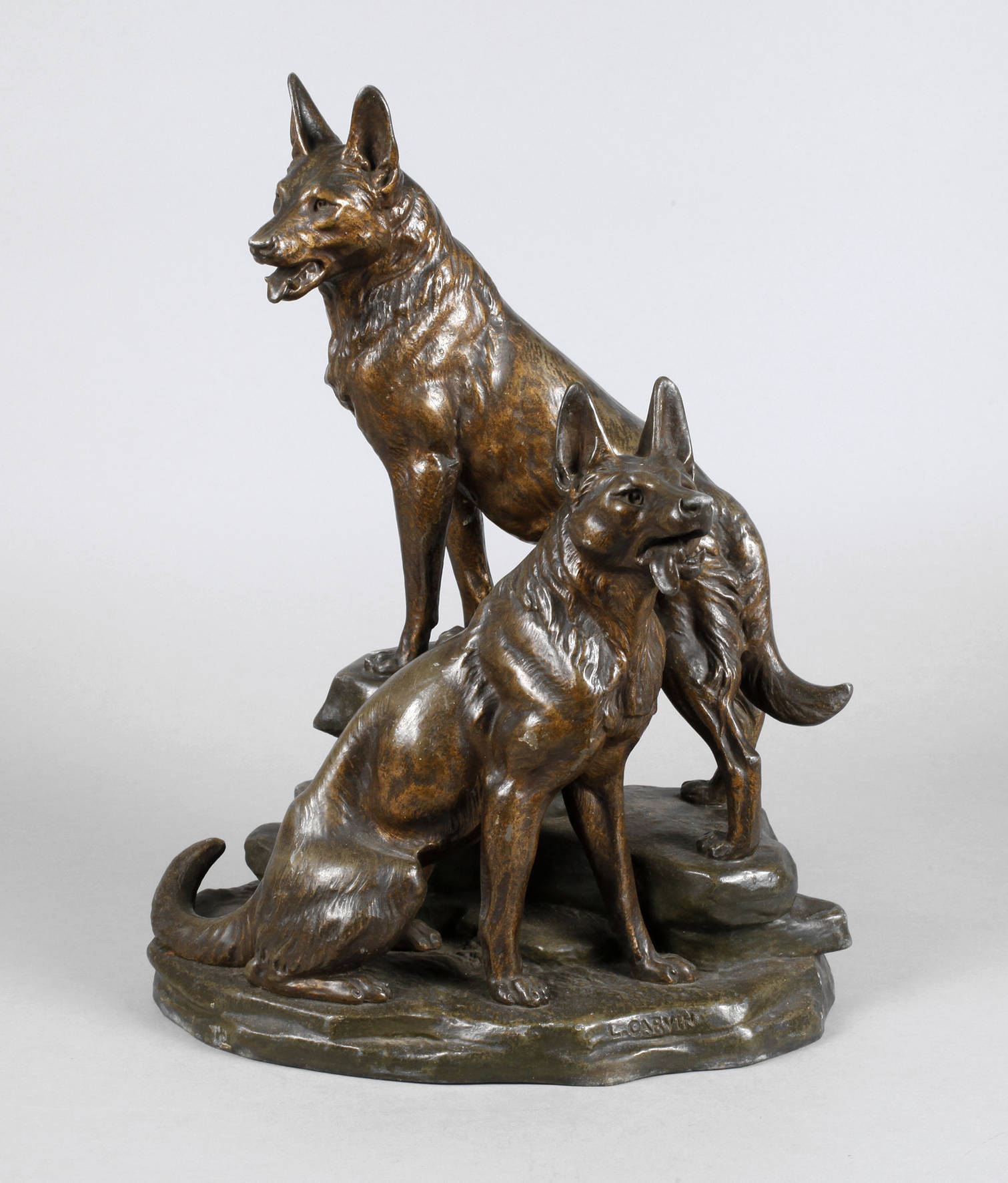 Louis Albert Carvin, Figur Schäferhunde