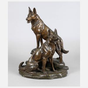 Louis Albert Carvin, Figur Schäferhunde