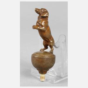 Wiener Bronze Dackel als Klingelknopf