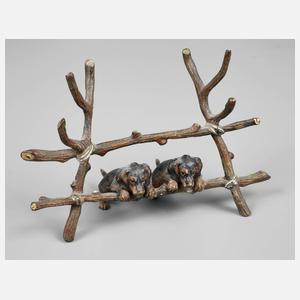 Wiener Bronze Hunde als Stifthalter