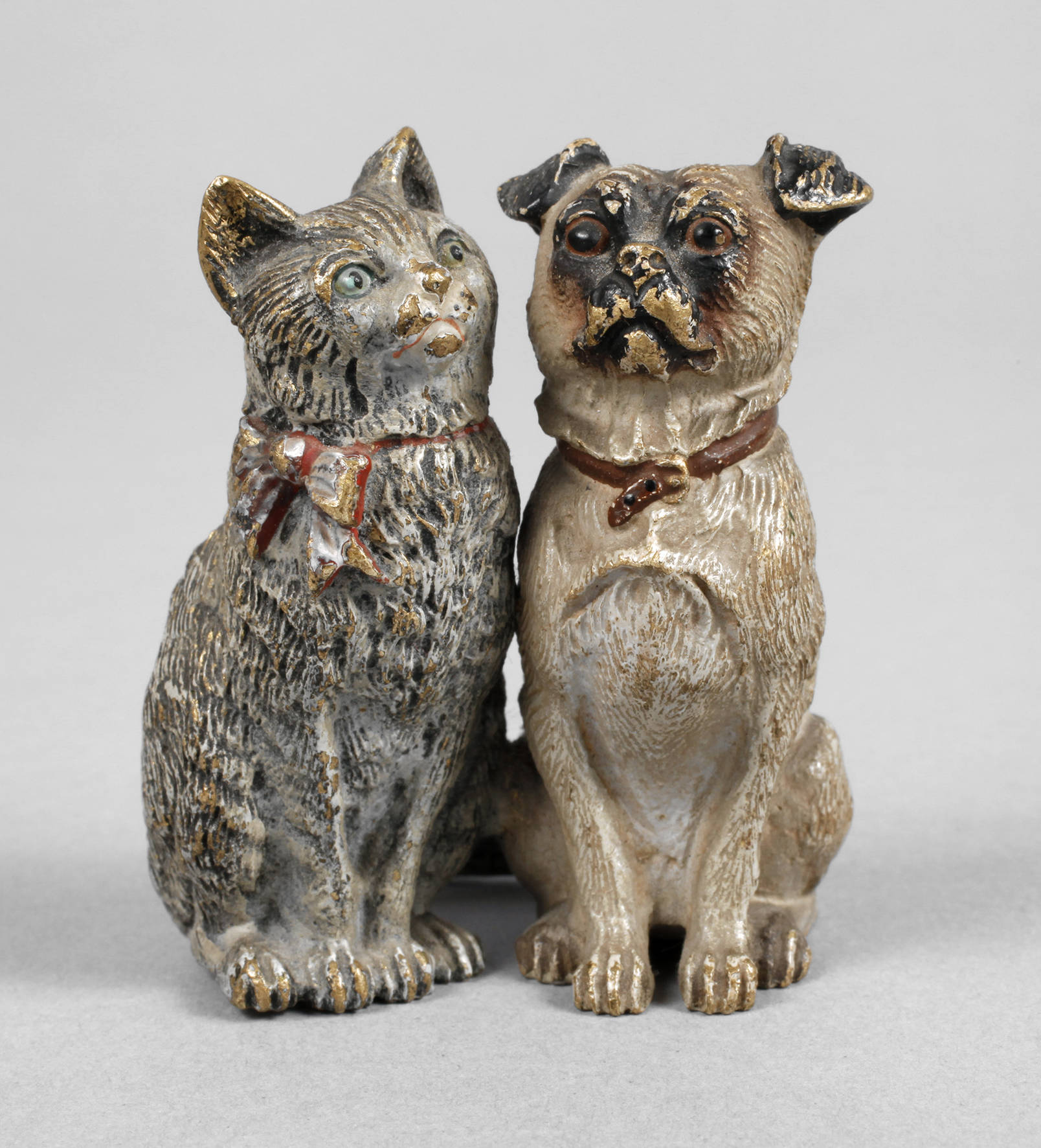 Wiener Bronze Katze & Mops