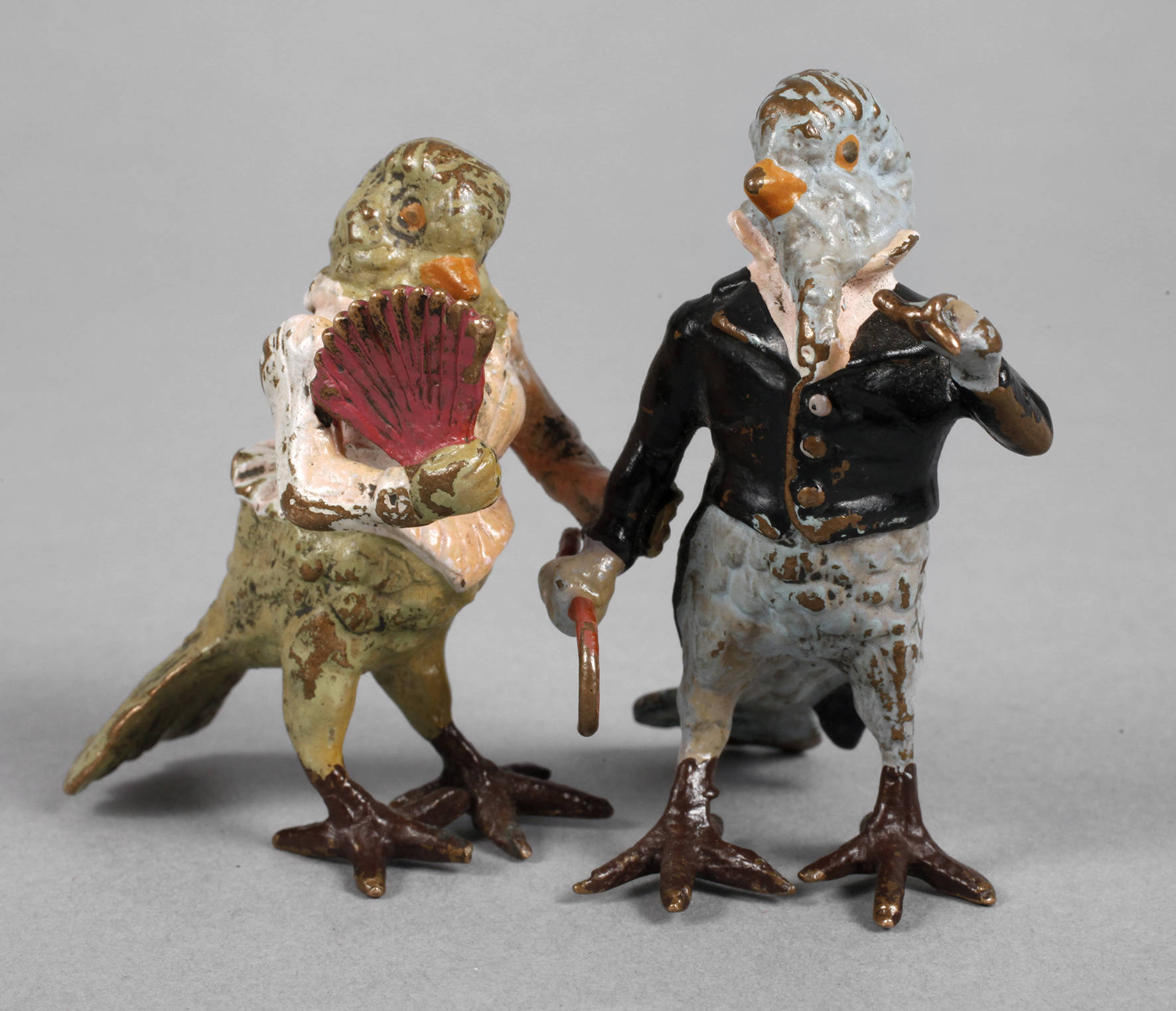 Wiener Bronze Vogelpaar