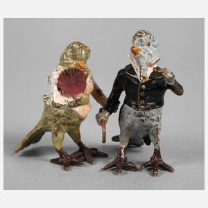 Wiener Bronze Vogelpaar