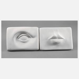 Erotisches Pendant, ”Mund” und ”Auge”