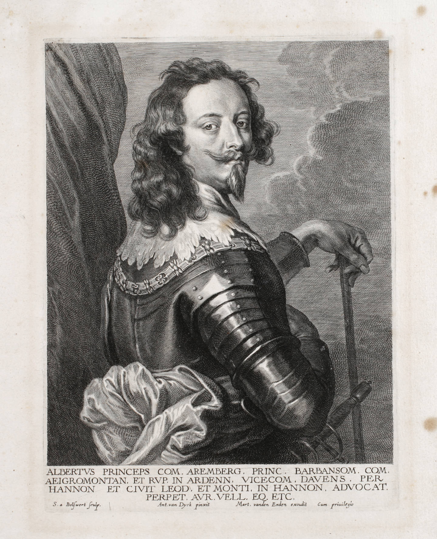 Schelte Adams Bolswert, Portrait Prinz Albert von Aremberg