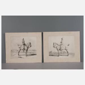 Prof. Wilhelm von Kobell, Zwei Reiterdarstellungen