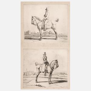 Prof. Wilhelm von Kobell, Zwei Reiterdarstellungen