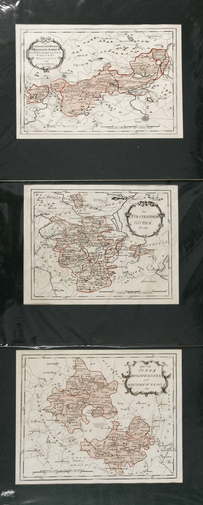 Drei Karten Thüringen und Vogtland um 1770