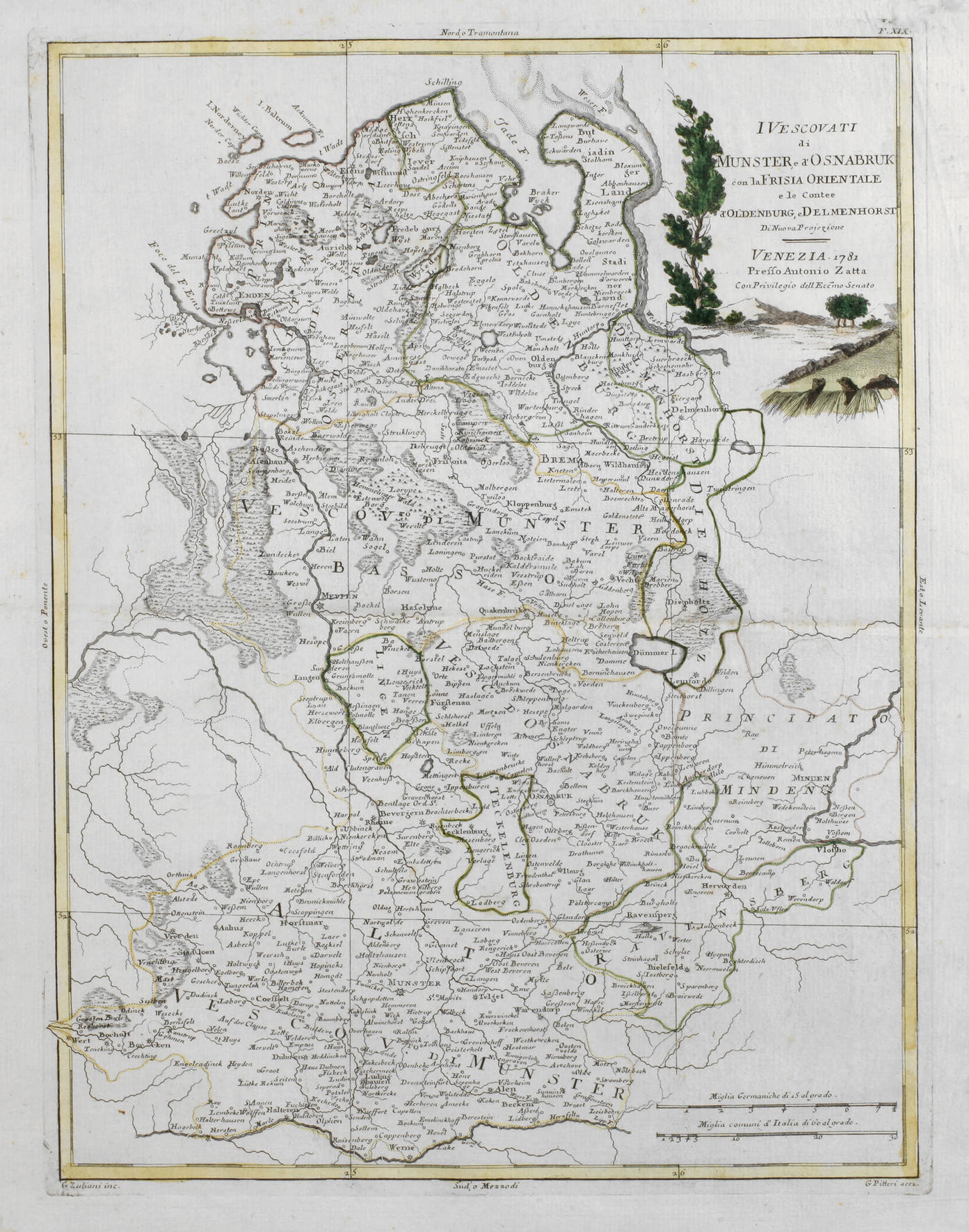 Antonio Zatta, Karte Nordwestdeutschland 1781