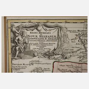 Johann Baptist Homann, Karte USA und Mexiko