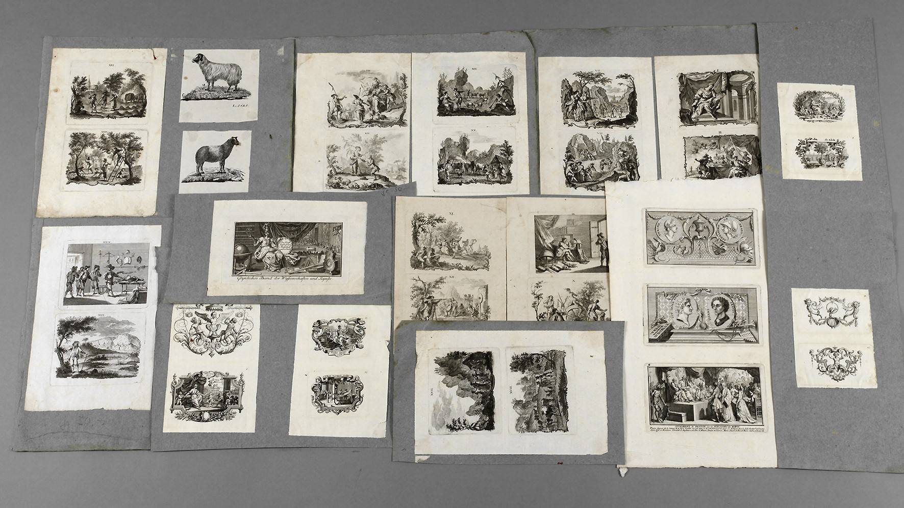 Großer Konvolut Buchvignetten und -illustrationen